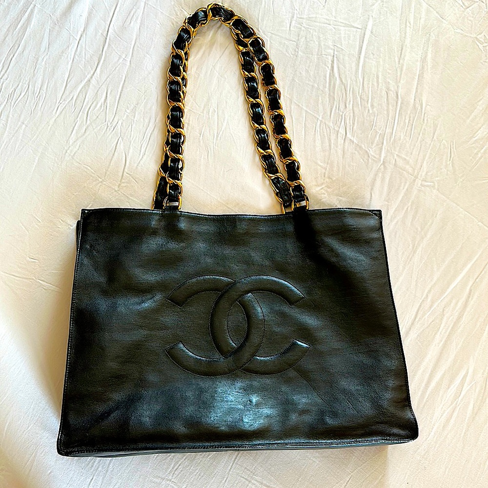 Chanel Vintage Black Large Tote - Authentic!